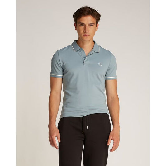 Calvin Kln Jeans Tipping Slim Fit Polo Shirt Grey