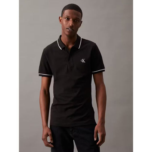 Calvin Kln Jeans Tipping Slim Fit Polo Shirt Black