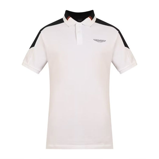HKT Luxury Touch Colour Block White Polo Shirt