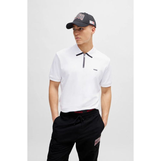 HB Exclusive Dalomino Zip Polo White