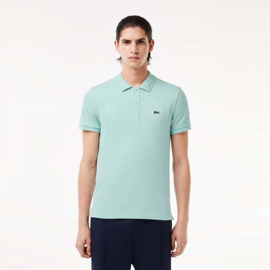 LCOSTE MEN'S ORIGINAL L.12.12 PETIT PIQUÉ COTTON POLO AQUA