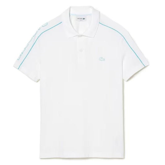 Lcoste Men The Movet Slim Fit Technical Pique Polo Shirt White
