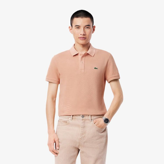 LCOSTE MEN'S ORIGINAL L.12.12 PETIT PIQUÉ COTTON POLO PEACH