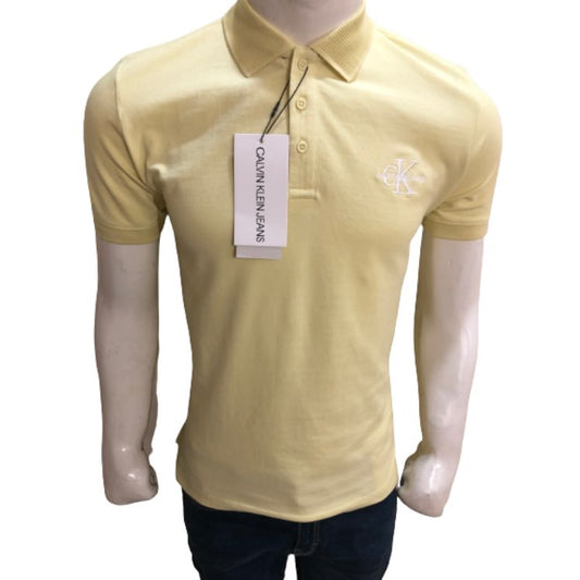 Calvin Kln Organic Cotton Pique Polo Shirt Yellow