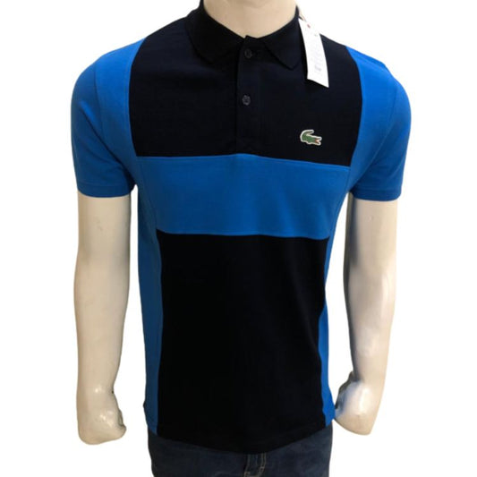 Lcoste Men's Color Block Pique Polo Shirt Navy