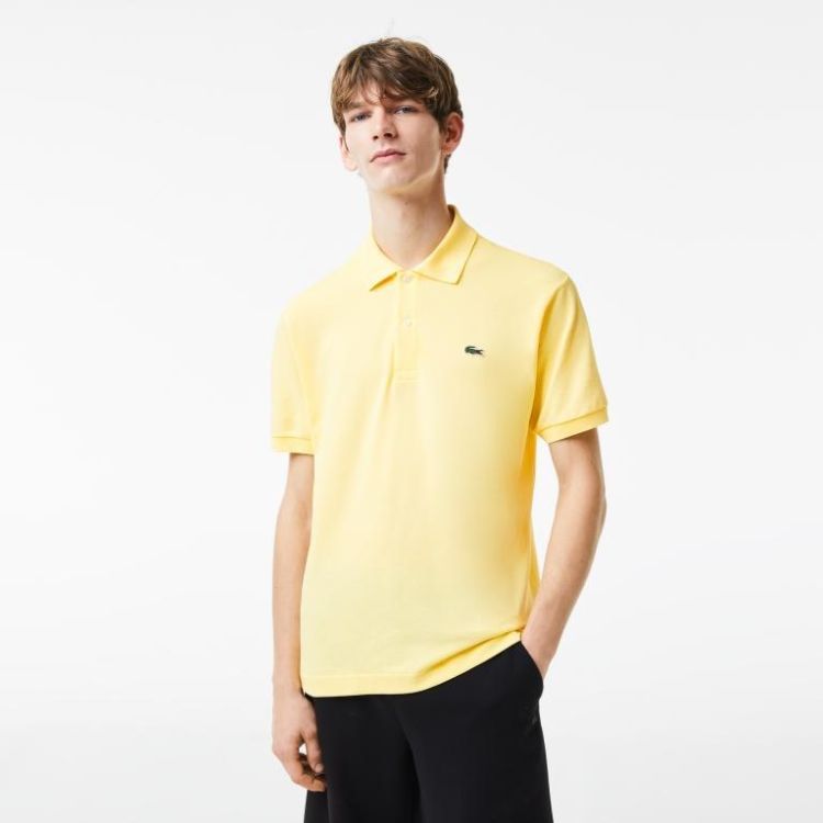 LCOSTE MEN'S ORIGINAL L.12.12 PETIT PIQUÉ COTTON POLO YELLOW