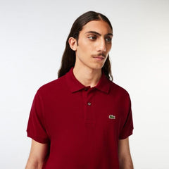 LCOSTE MEN'S ORIGINAL L.12.12 PETIT PIQUÉ COTTON POLO BURGUNDY