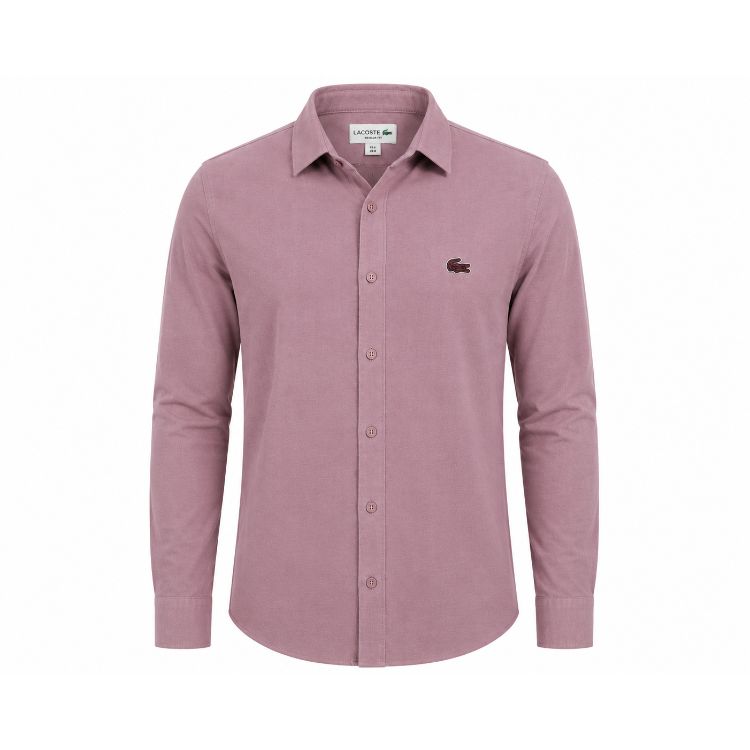 Premium Knitted Button-Down Shirt – Plum