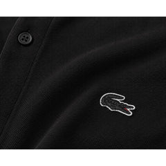 Premium Knitted Button-Down Shirt – Black