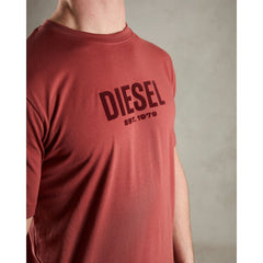 Diesl Crew Neck Tee Burgundy