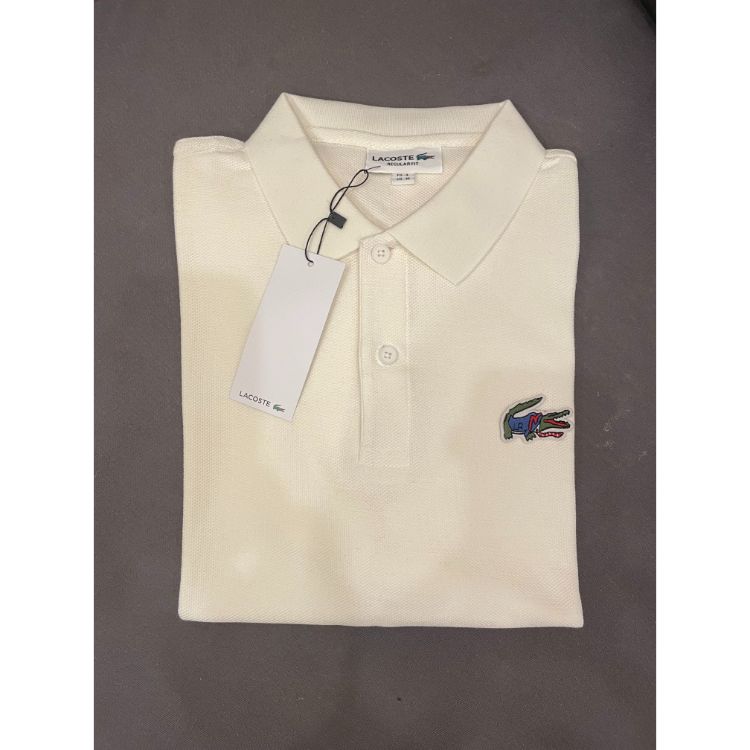 Lcoste Crocodile Logo Polo Shirt White