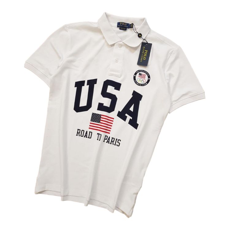 RL Olympic Flag Polo Shirt White