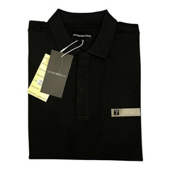 E.A Signature Logo Polo Shirt Black