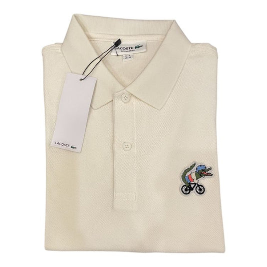 Lcoste Crocodile Logo Polo Shirt White