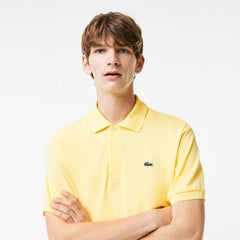 LCOSTE MEN'S ORIGINAL L.12.12 PETIT PIQUÉ COTTON POLO YELLOW