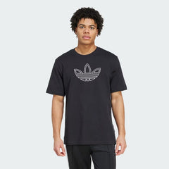Adids Outlined Trefoil Tee Black