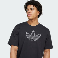 Adids Outlined Trefoil Tee Black