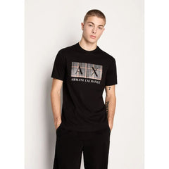 A.X Central Logo Black Crew Neck Tee