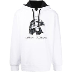 A.X Eagle Logo Embroidered Hoodie White