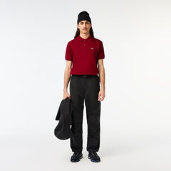 LCOSTE MEN'S ORIGINAL L.12.12 PETIT PIQUÉ COTTON POLO BURGUNDY