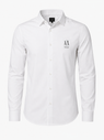 A.X Exclusive Shirt with Jacquard Logo Label White