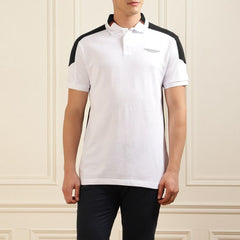 HKT Luxury Touch Colour Block White Polo Shirt