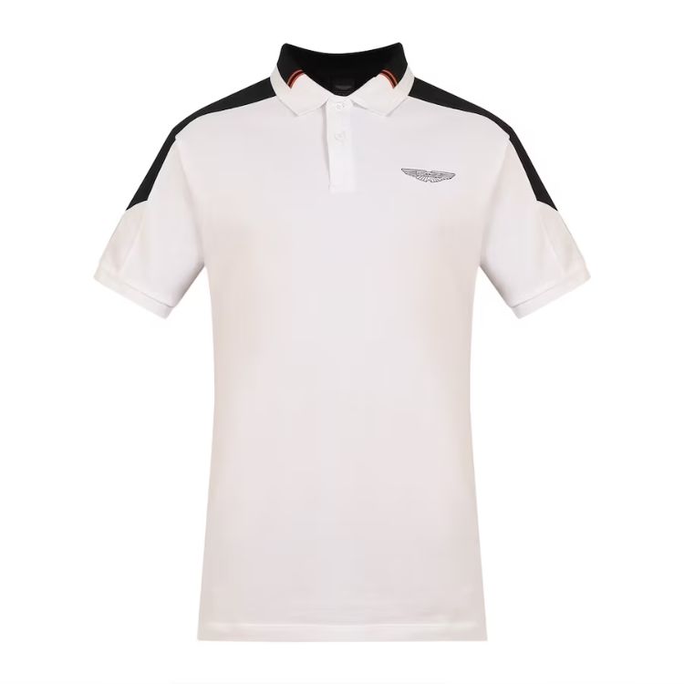 HKT Luxury Touch Colour Block White Polo Shirt