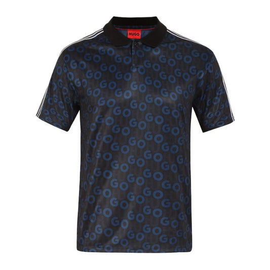 HB Exclusive Navy All-Over Dual Tone Polo Shirt
