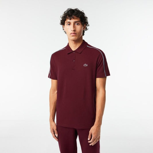 Lcoste Men The Movet Slim Fit Technical Pique Polo Shirt Maroon
