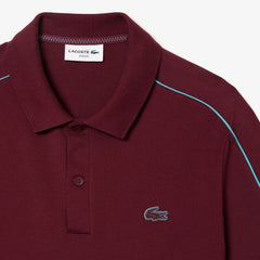 Lcoste Men The Movet Slim Fit Technical Pique Polo Shirt Maroon