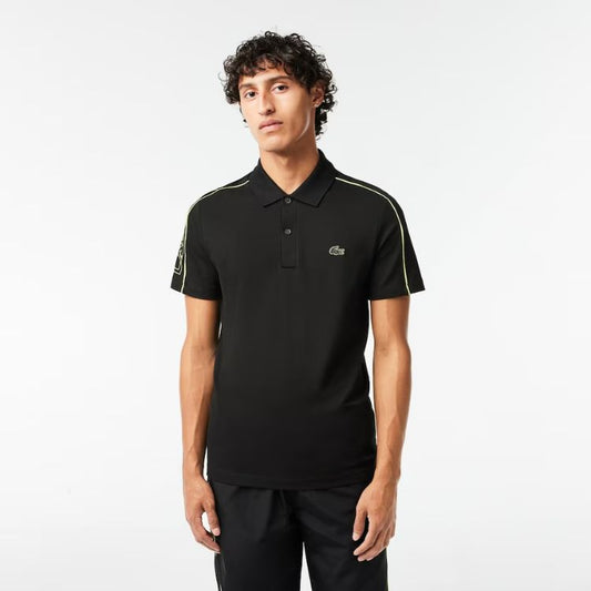 Lcoste Men The Movet Slim Fit Technical Pique Polo Shirt Black