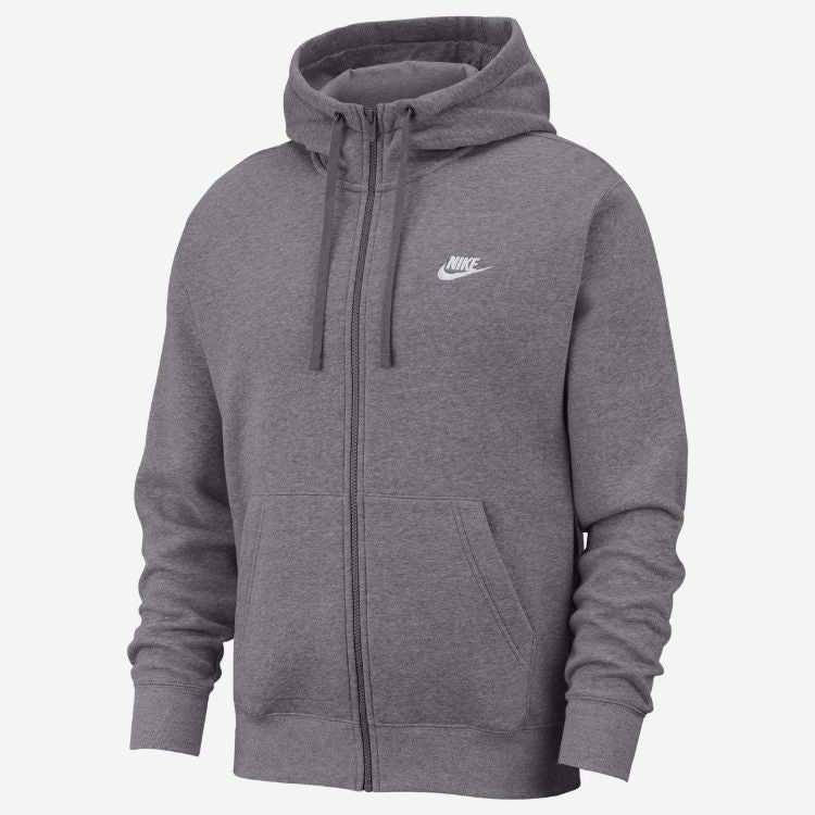 NK Sportswear Club Fleece Full-Zip Hoodie Grey