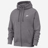 NK Sportswear Club Fleece Full-Zip Hoodie Grey