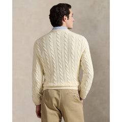 RL Cable Knit Cotton Sweater Cream
