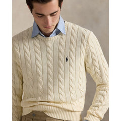RL Cable Knit Cotton Sweater Cream