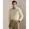 RL Cable Knit Cotton Sweater Cream