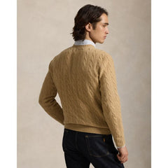 RL Cable Knit Cotton Sweater Tan