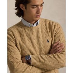 RL Cable Knit Cotton Sweater Tan