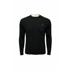 RL Cable Knit Cotton Sweater Black