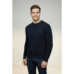 RL Cable Knit Cotton Sweater Navy