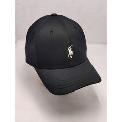 RL SMALL BLACK PONY CAP BLACK
