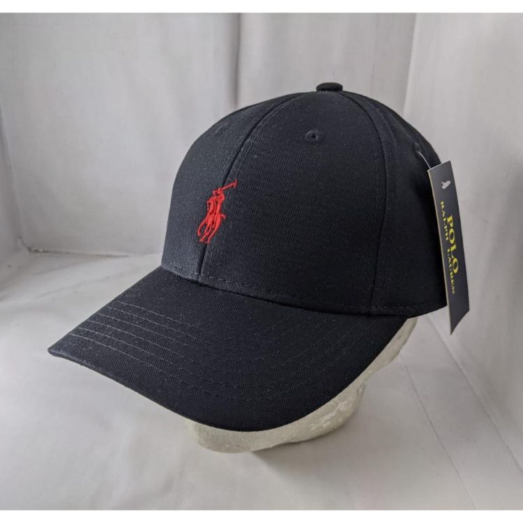 RL SMALL RED PONY BLACK CAP – brandsporterpk