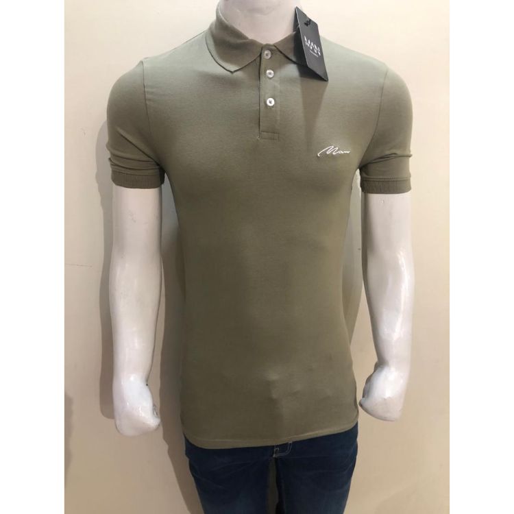 BHMAN Muscle Fit Polo Shirt Olive