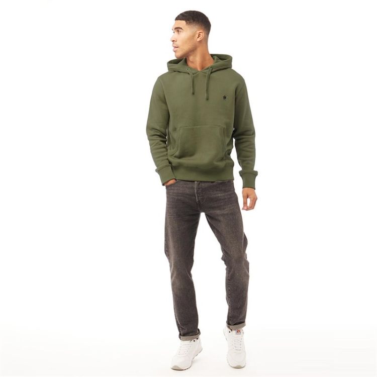 Fcuk Men Pullover Hoodie Olive
