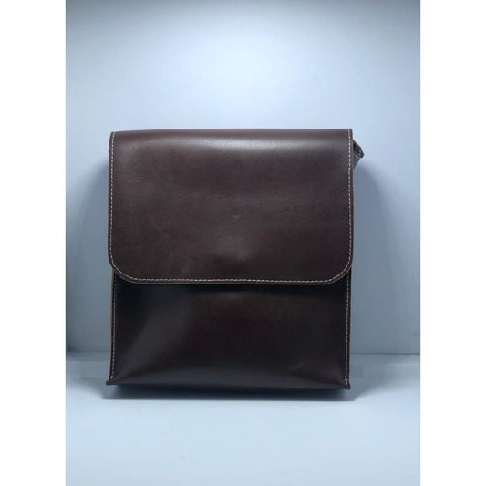 Hand made pure leather Handbag Dark Brown