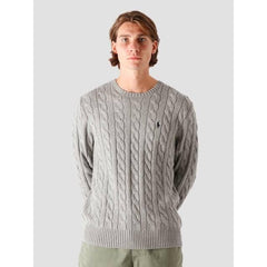 RL Cable Knit Cotton Sweater Grey