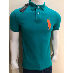 RL Big Orange Pony Polo Shirt Ocean Green