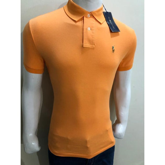RL Small Pony Pima Cotton Polo Shirt Orange