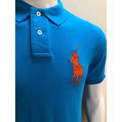 RL Big Orange Pony Polo Shirt Sky Blue