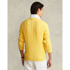 RL Cable Knit Cotton Sweater Yellow